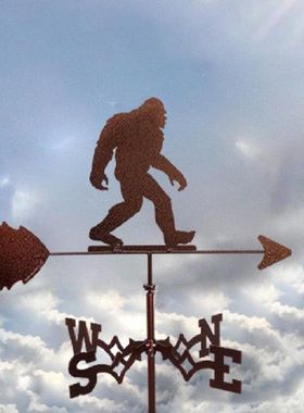 Black Weathervane Fence Mount Weather Vane Outdoor Yard