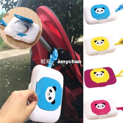 极速Baby Travel Wipe Case Tissue Boxes Cute Animal Wet Wipes