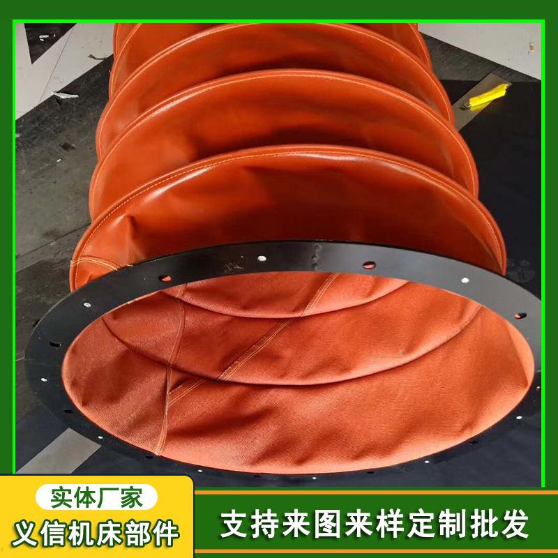 通风机软连结 防火耐高温硅胶布排烟管道软接头 帆布通风伸缩风管