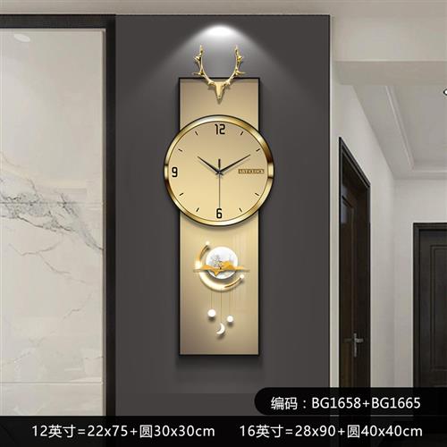 新品新品钟表f客厅2022新款玄关钟表挂钟现I代简约家用客厅挂表饭
