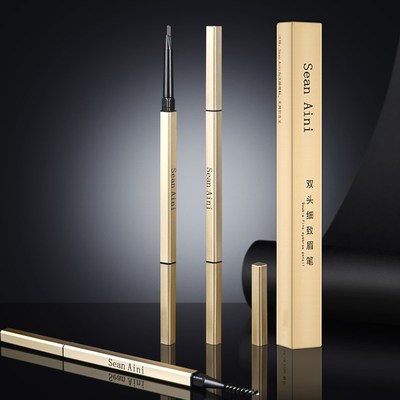 新品小金条眉笔自然立体防水防汗持久不脱色极细野生根根分明双头