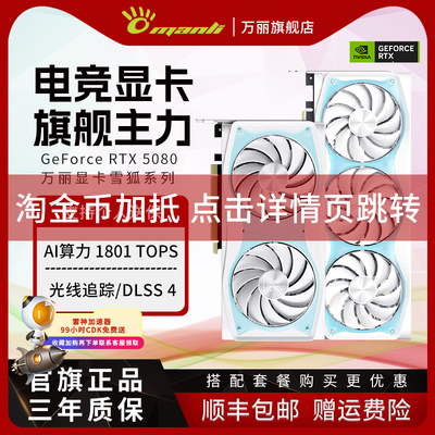 万丽5060Ti/5070/Ti/5080 雪狐台式电脑AI渲染电竞独立显卡英伟达