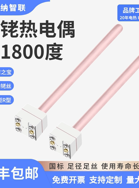 【爆款】S型铂铑热电偶WRP-100高温99刚玉管定制B型R型温度传感器