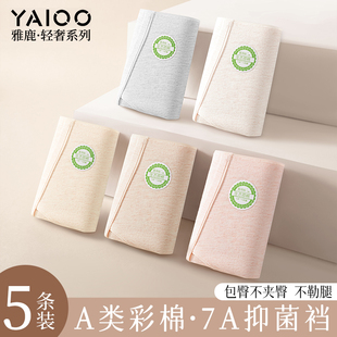 2025新款 女士純棉抗菌全棉加長襠中腰女生三角短褲 雅鹿醫用級內褲