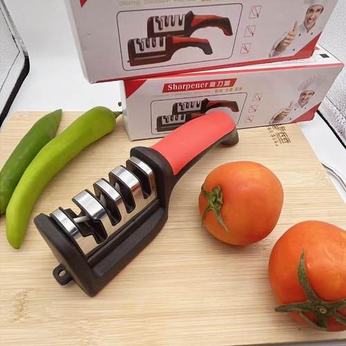 四段磨刀器家用菜剪刀快速磨刀多功能专业磨刀四合一定角工具