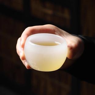 简约琉璃茶杯高颜值玻璃家用品茗杯主人杯功夫茶具套装 中式