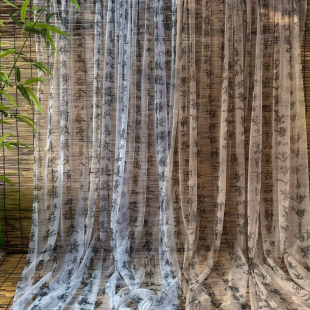 新中式书法纱幔古风庭院直播背景墙挂布古装拍照氛围道具装饰布料