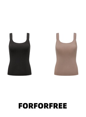 FOR FOR FREE-“奶皮吊带”磨毛带杯垫宽肩带背心