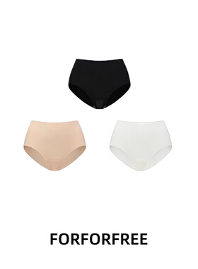 FOR FOR FREE-「三小只」高弹中高腰无痕防尴尬三色内裤