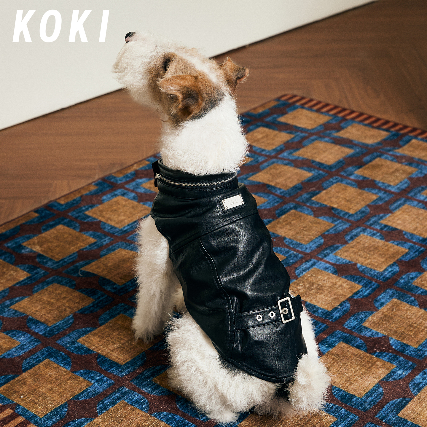 KOKI宠物皮衣新款狗狗外套四季潮流复古高级保暖中小型犬定制PU皮