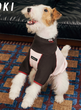 KOKI宠物打底卫衣秋冬撞色两腿保暖抗静电加绒超柔包肚居家中小型