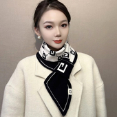 双面保暖小围巾女款 洋气高级感脖套懒人护颈围脖 时尚 2025新款 冬季
