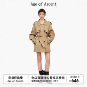 Age 宽松廓系设计感风衣外套 复古中长款 Ascent