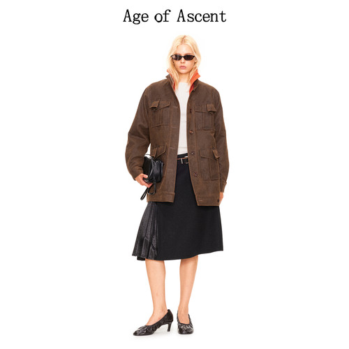 10.10上新Age of Ascent 复古宽松油蜡感中长款洗水谷仓夹克