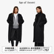 Ascent Age 50羊毛圆领宽肩双排扣双面呢大衣外套女