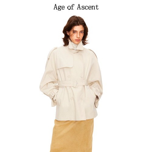 10.10上新Age of Ascent 长期主义莱赛尔棉经典双排扣中长款风衣