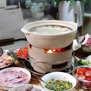 防烫碳炉火锅老k式 打边炉炭炉围炉 家用炖汤商用泥炉烧烤炉子港式