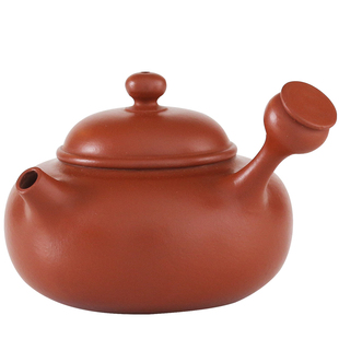古城趣皿潮州手拉朱泥壶纯手工侧把原矿紫砂壶工夫泡茶壶小Z品90c