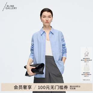 BLINK/ 「清爽高知」女士衬衫日本有机棉宽松百搭上衣不易皱叠穿