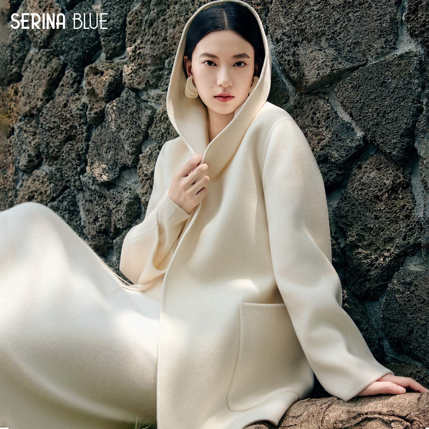 SeRinaBlue商场同款女羊毛大衣