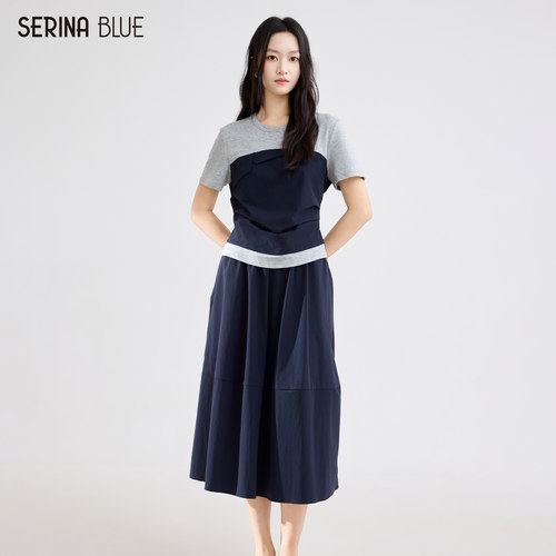 SeRinaBlue女士t恤半身裙套装
