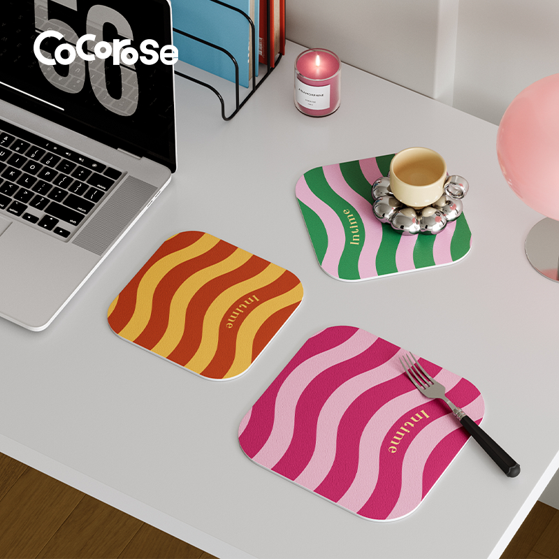 糖果想象多巴胺撞色防水耐脏杯垫隔热防滑餐垫桌面咖啡杯茶杯垫子,居家布艺,餐垫,淘宝优惠券,粉丝福利购,淘宝优惠卷