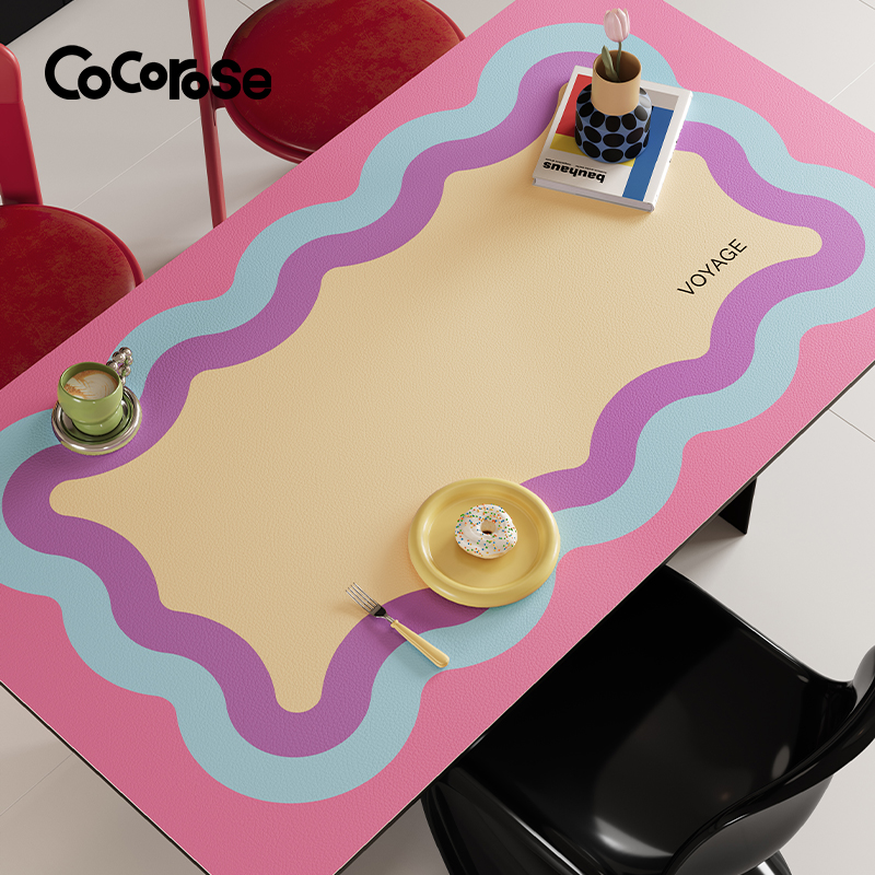 多巴胺餐桌垫波浪桌面保护垫防油