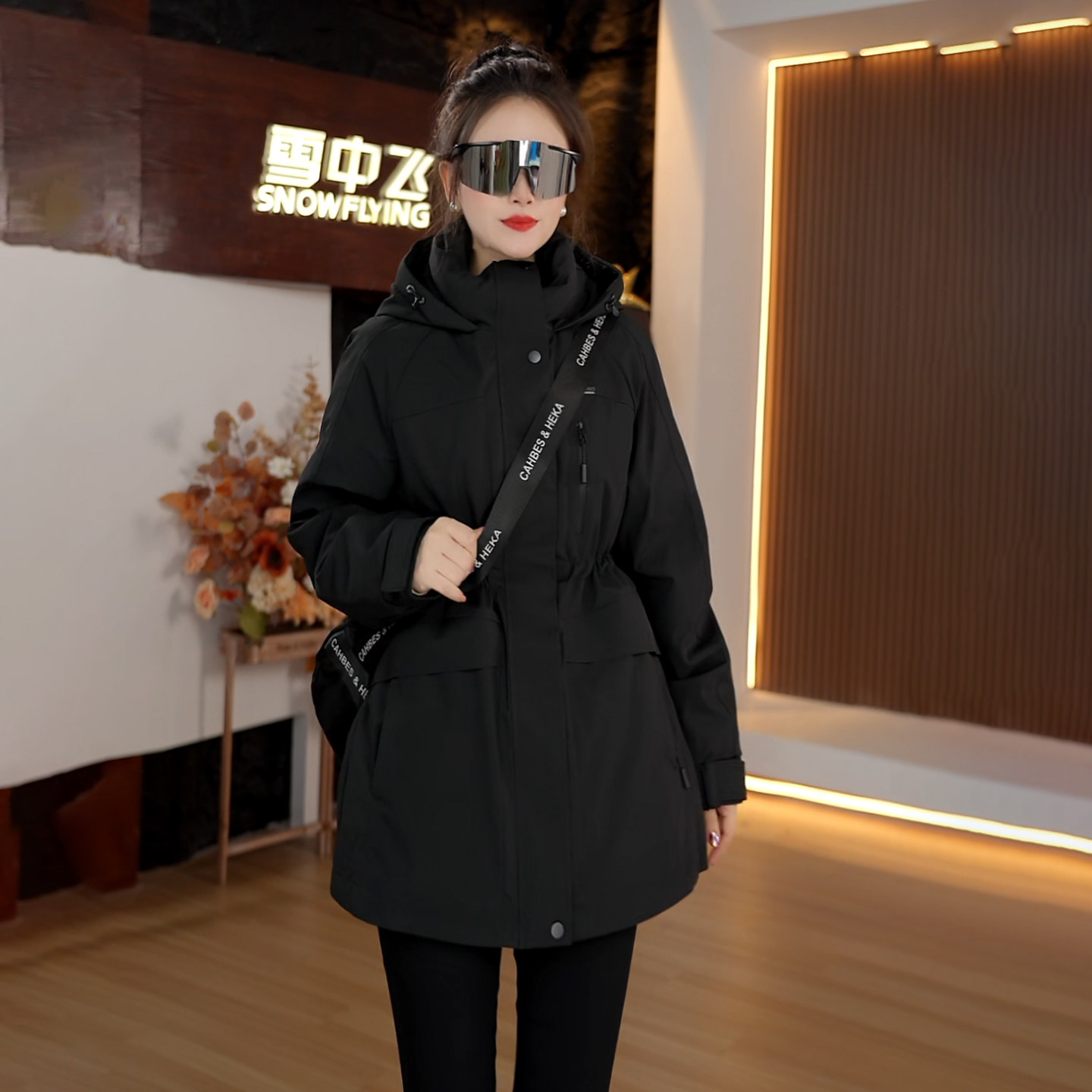 小个子中长款派克羽绒服外套女冬
