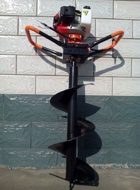 沟壑区植树造林小型钻洞机500花键钻头挖洞机