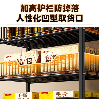 超市货架便利店零食展示架理货神器饮料食品移动多层药店落地货架