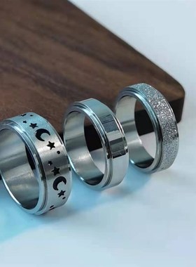 Anxiety Ring Figet Spinner Rings For Women & Men Stainless S