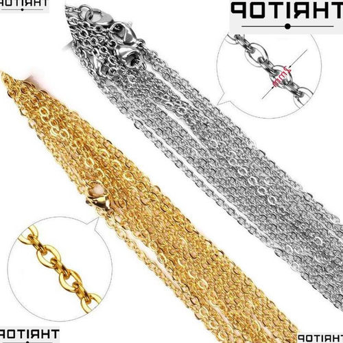 gold stainless steel link necklaces jewelry cuban chain diy