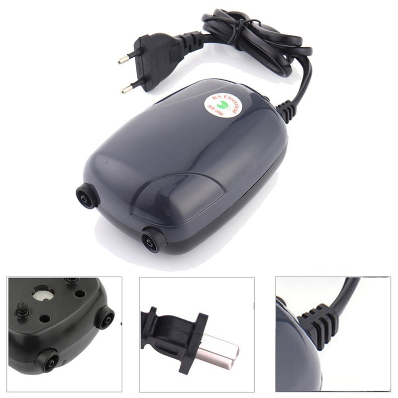 新品New 5W Energy Efficient Aquarium Air Pump Two Hole Fish