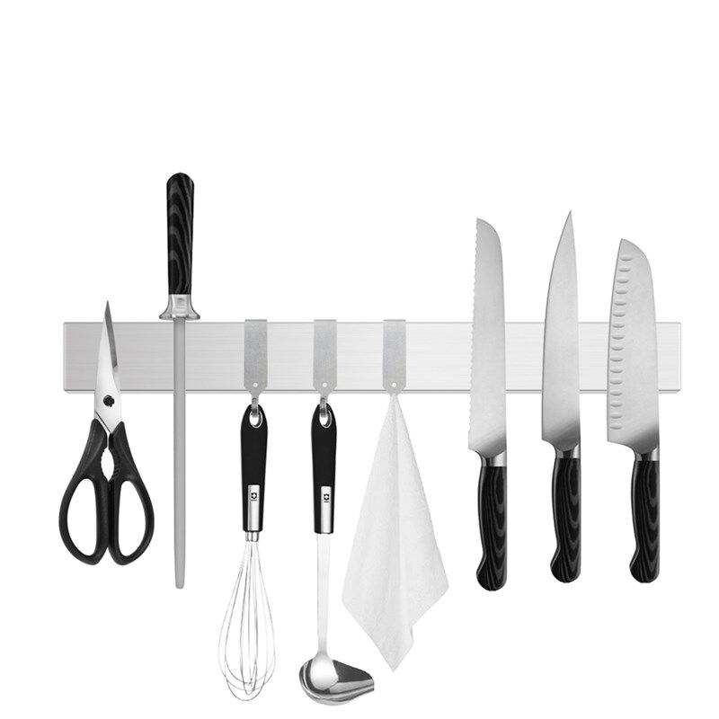 极速刀架不锈钢双面强磁力冰箱侧壁磁铁厨房珐琅板洞洞板吸刀具收