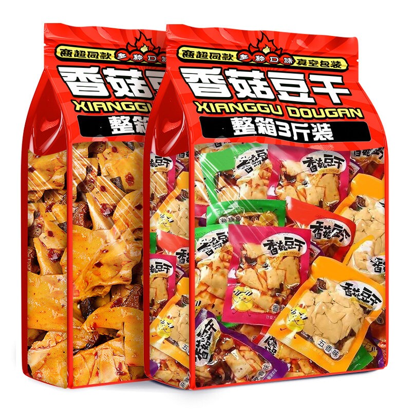 香菇豆干豆腐干零食独立小包装麻辣条面筋豆皮五香干解馋休闲食品