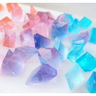 高颜值樱花琥珀糖韩国手工抖音糖果网红超大咀嚼宝石糖钻石水晶糖