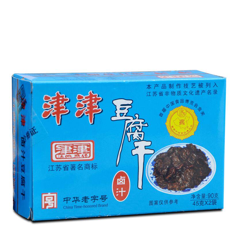 津津豆腐干甜味90g苏州特产素食小吃熟食豆腐干卤味豆干盒装零食