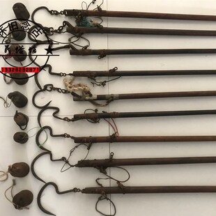 速发民式怀旧物件老旧杆子称木杆称老秤砣称手件秤老俗老物提摆件