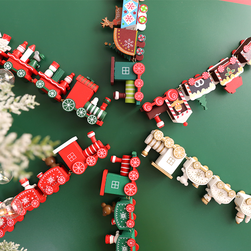 速发圣饰装诞品家用氛围圣诞节布置圣诞雪人麋鹿玩人小火车圣诞树