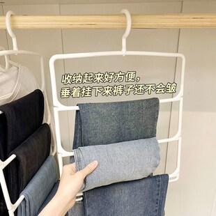 速发裤痕裤夹多层夹衣架裤子衣柜内置专家用无裙防滑挂衣架架收纳