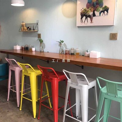 速发xy实木隔上一字墙板置物架搁板靠墙电挂桌家用写字台脑墙书桌