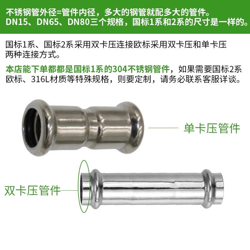 速发04薄壁不锈钢沟槽式管件拷贝林卡箍抱箍压槽滚槽卫生级接头管