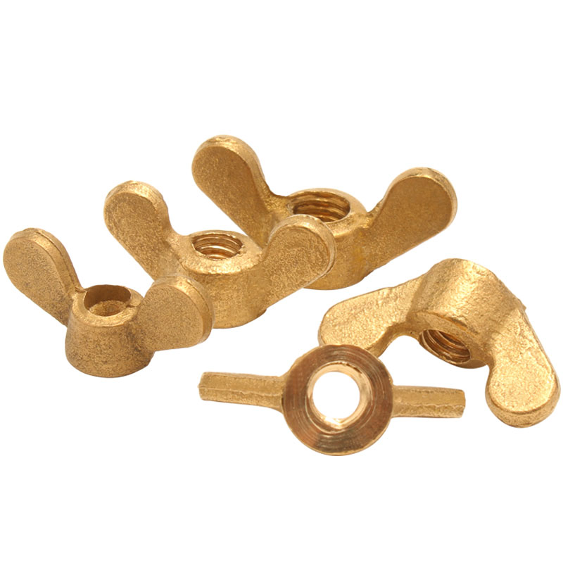 速发黄铜蝶形螺母M蝶螺丝帽元宝螺母 手拧羊角螺帽84M5M6蝴MM10M1