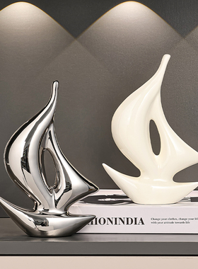 速发一帆风顺帆船摆件家居好公办物室客厅寓意好的酒柜电视柜装饰