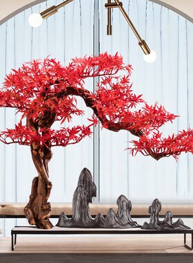 速发新中式禅意办公室装饰品客厅件桌面家居中式陶瓷玄关摆书盆栽