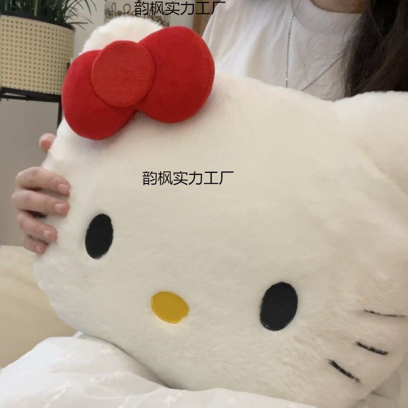 现货速发y可爱猫头毛绒抱枕沙发床头靠垫车载靠枕午睡枕头生日