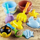 速发儿童沙滩玩具车宝宝戏水挖沙子具沙铲工小孩海边玩沙子沙漏桶