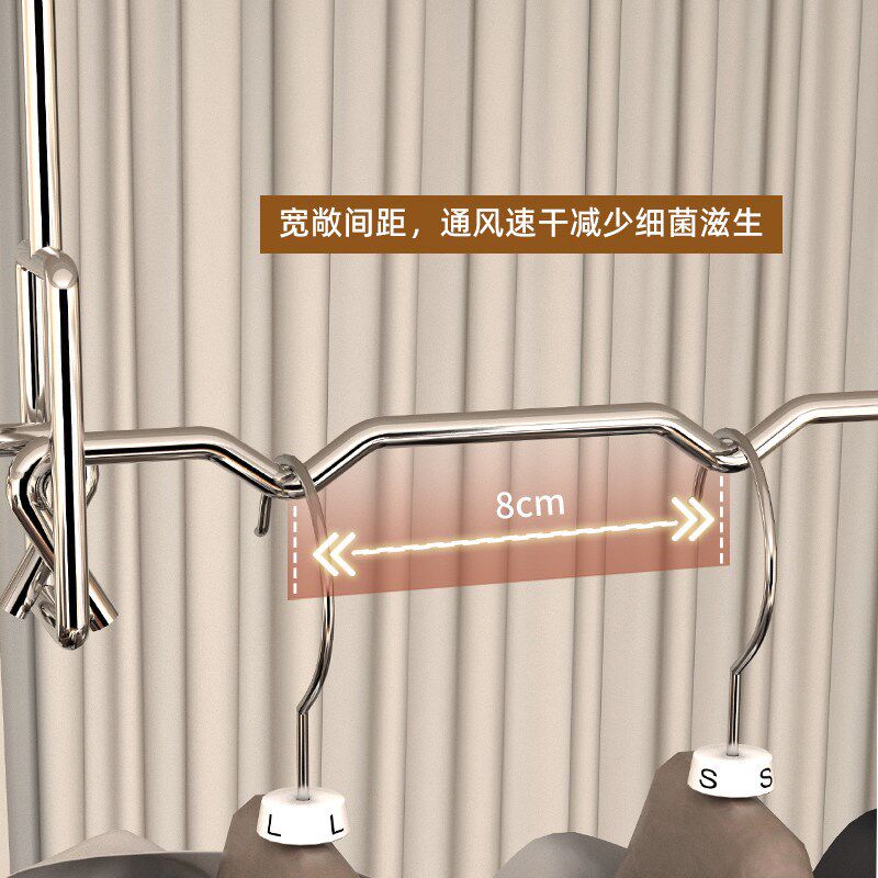 速发旅游便携晾衣杆可挂空调晾衣架衣服架可折叠挂衣杆不锈钢晾衣