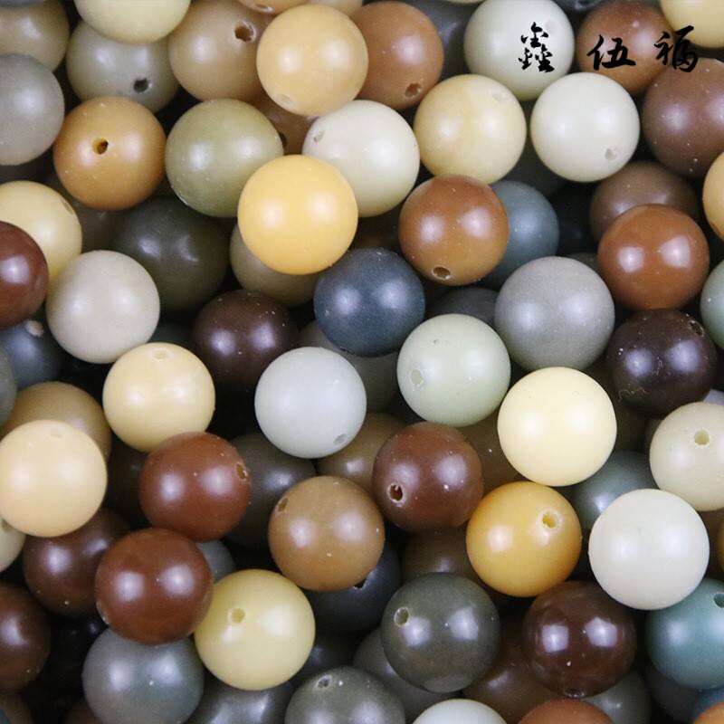 速发菩提珠子散珠多宝菩提根原籽按斤卖风化黄绿仿菩提子手串佛珠