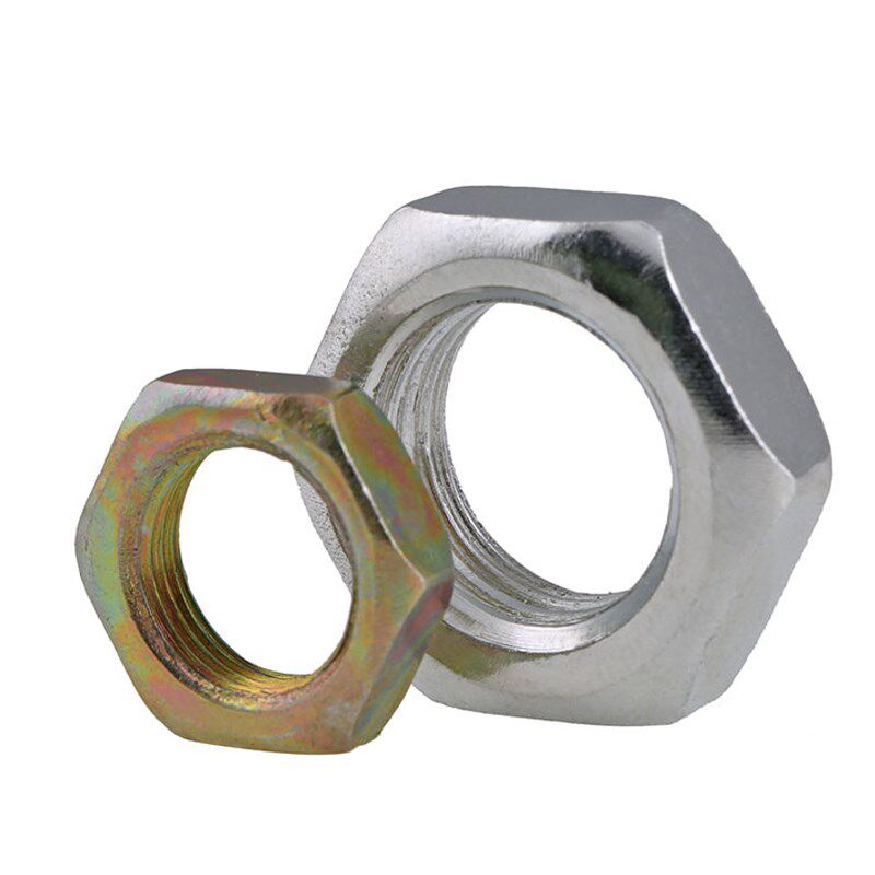 速发镀锌六角M母细牙幼牙镀镍螺丝帽英制超薄灯饰0帽M7MM1螺螺12M